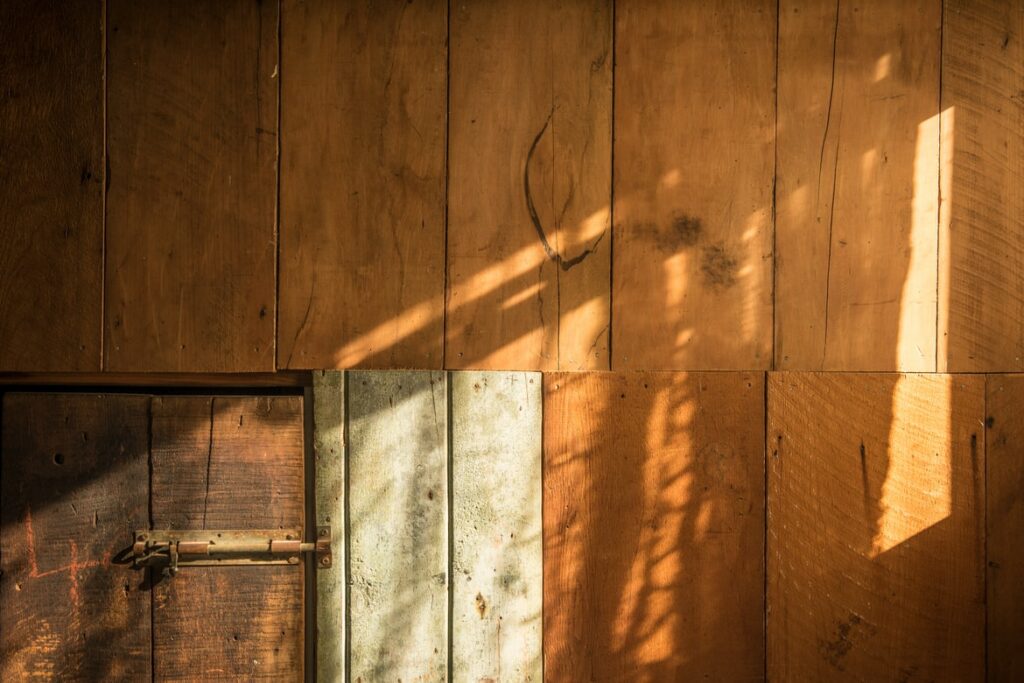 meuble en bois avec porte